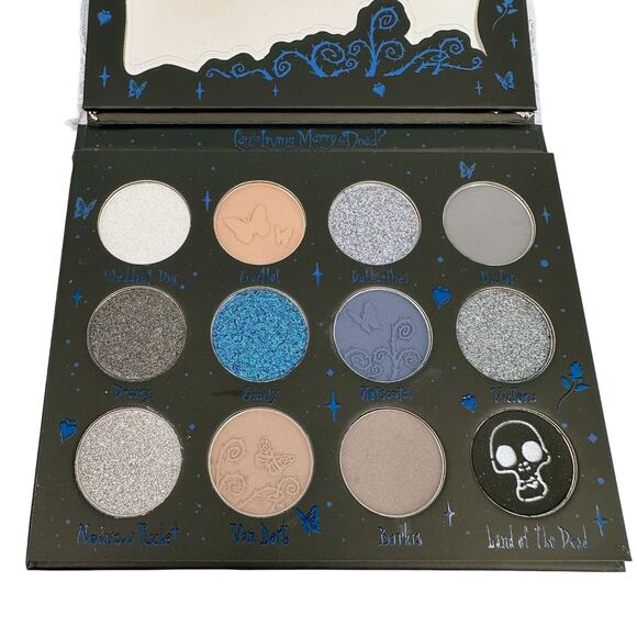 Tim Burton's Corpse Bride Moonlight Eyeshadow Palette Sheglam 12 Shades - Picture 3 of 11
